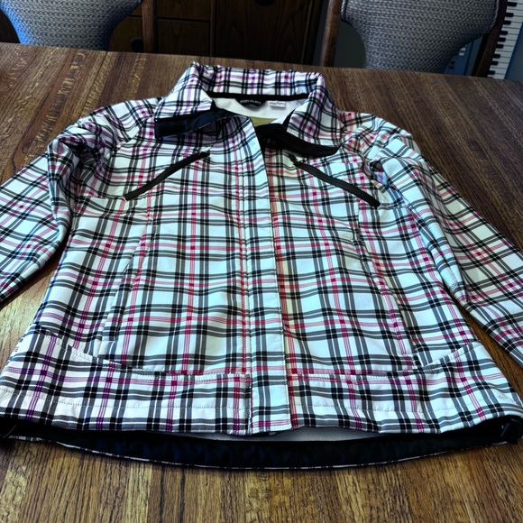 Body Glove Ski / Snowboard Jacket Size Medium Hot Pink / White / Black Plaid - Picture 3 of 16